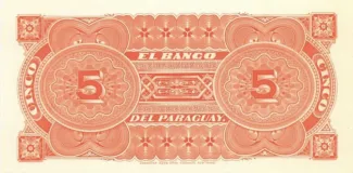 Paraguay 5 Pesos, 1882 reverse