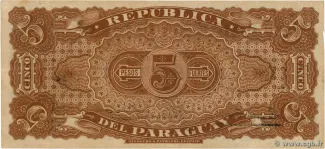 Paraguay 5 Pesos, 1894 reverse