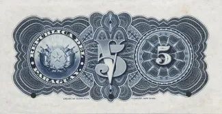 Paraguay 5 Pesos, 1899 reverse