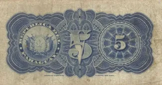 Paraguay 5 Pesos, 1903 reverse