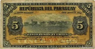 Paraguay 5 Pesos, 1907