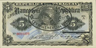 Paraguay 5 Pesos, 1912
