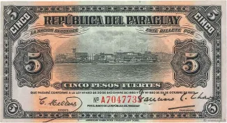 Paraguay 5 Pesos, 1936