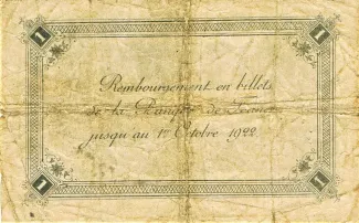 Pas-de-Calais, Department of 1 Franc, reverse