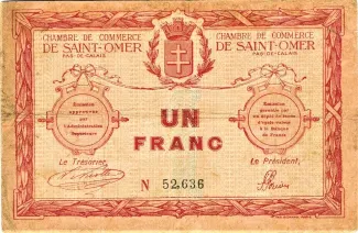 Pas-de-Calais, Department of 1 Franc, 1914 image