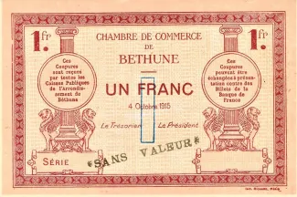 Pas-de-Calais, Department of 1 Franc, 1915 image