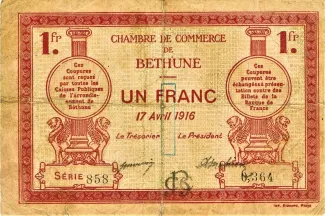Pas-de-Calais, Department of 1 Franc, 1916 image