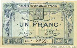 Pas-de-Calais, Department of 1 Franc, 1916 image