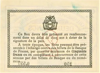 Pas-de-Calais, Department of 2 Francs, 1916 reverse