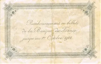 Pas-de-Calais, Department of 50 Centimes, reverse