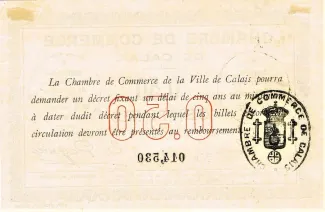 Pas-de-Calais, Department of 50 Centimes, 1914 reverse