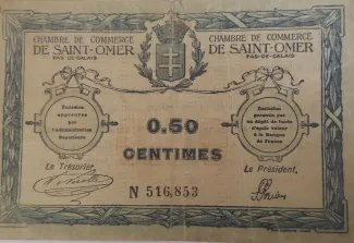 Pas-de-Calais, Department of 50 Centimes, 1914 image