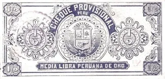 Peru 1/2 Libra Peruana, 1921 reverse