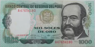 Peru 1.000 Soles de Oro, 1979 obverse