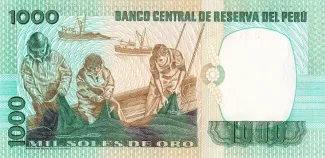 Peru 1.000 Soles de Oro, 1981 reverse