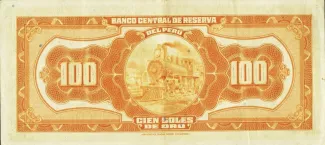 Peru 100 Soles de Oro, 1941-1950 reverse