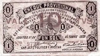 Peru 10 Centavos, 1921 obverse