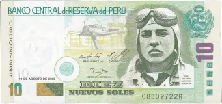 Peru 10 Nuevos Soles, 2005-2006 obverse