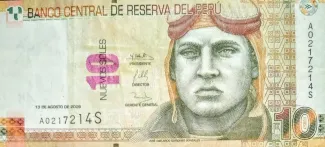 Peru 10 Nuevos Soles, 2009 obverse