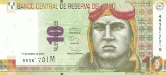 Peru 10 Nuevos Soles, 2013 obverse