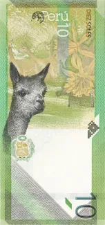 Peru 10 Soles, 2019-2022 reverse