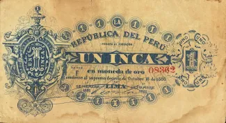 Peru 1 Inca, 1881 obverse