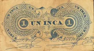 Peru 1 Inca, 1881 reverse