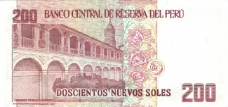 Peru 200 Nuevos Soles, 1995 reverse