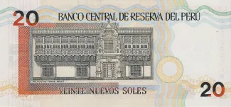 Peru 20 Nuevos Soles, 1997-1999 reverse