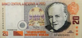 Peru 20 Nuevos Soles, 2001-2006 obverse