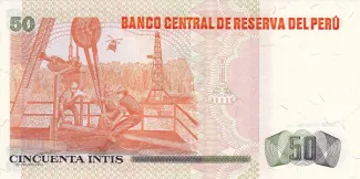 Peru 50 Intis, 1985-1987 reverse