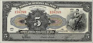 Peru 50 Soles de Oro, 1935 obverse