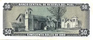 Peru 50 Soles de Oro, 1968-1975 reverse