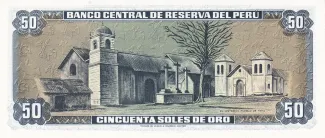 Peru 50 Soles de Oro, 1977 reverse