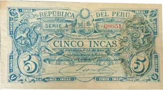 Peru 50 Soles, 1881 obverse