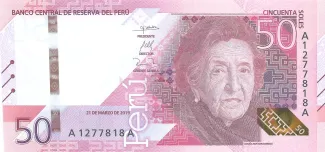 Peru 50 Soles, 2019-2021 obverse