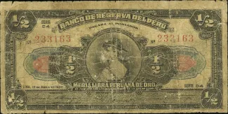 Peru 5 Soles de Oro, 1935 obverse