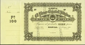 Philippine notgeld 100 Pesos, 1904 image