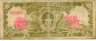 Philippine notgeld 100 Pesos, 1920 reverse