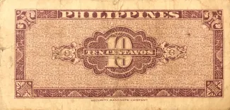 Philippine notgeld 10 Centavos, 1951 reverse