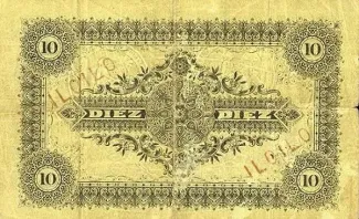 Philippine notgeld 10 Pesos Fuertes, 1896 reverse