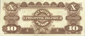 Philippine notgeld 10 Pesos, 1903 reverse