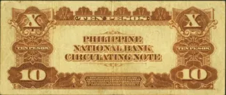 Philippine notgeld 10 Pesos, 1921 reverse