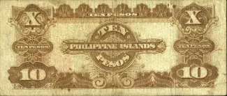 Philippine notgeld 10 Pesos, 1929 reverse