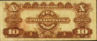 Philippine notgeld 10 Pesos, 1936-1941 reverse