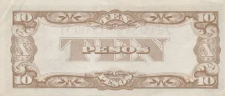 Philippine notgeld 10 Pesos, 1942 reverse