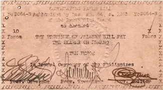 Philippine notgeld 10 Pesos, 1943 image