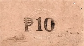 Philippine notgeld 10 Pesos, 1943 reverse