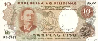 Philippine notgeld 10 Piso, 1969 image