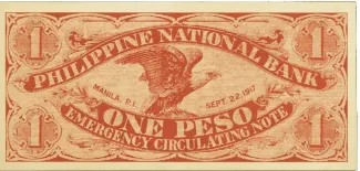 Philippine notgeld 1 Peso, 1917 reverse